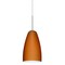 Besa Lighting Riva 9 Cord Pendant, Amber Matte, Satin Nickel Finish, 1x9W LED 1JT-151180-LED-SN - alternate 1